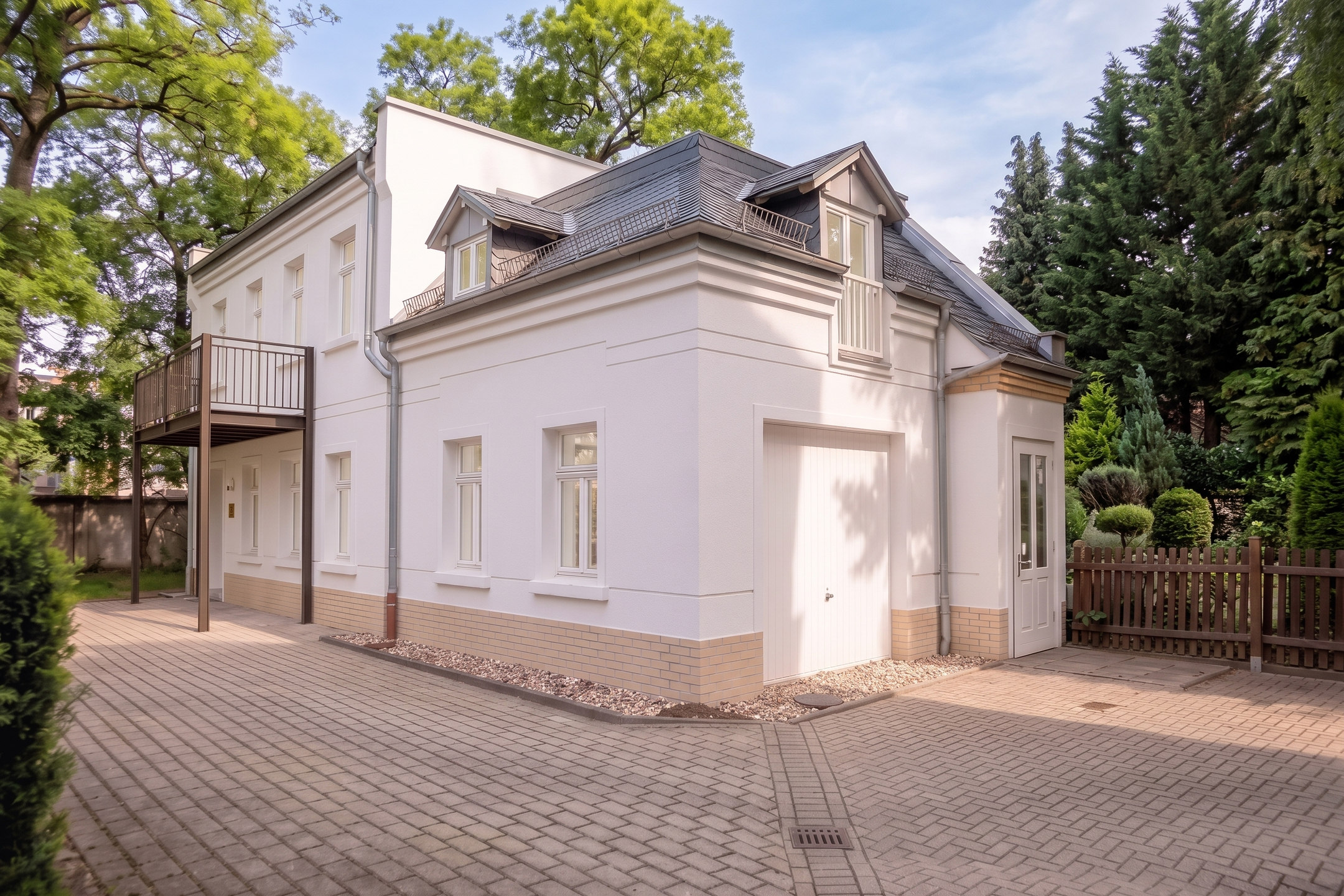 Perspektive Innenhof und Remise Kutscherhaus Pölitzstraße Leipzig